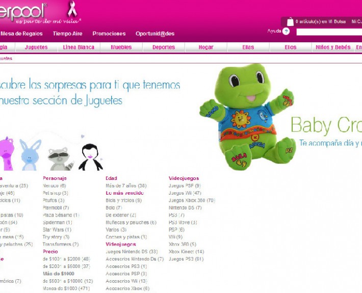 Pretest de usabilidad. Tienda online Liverpool