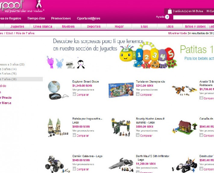 Pretest de usabilidad. Tienda online Liverpool